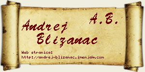 Andrej Blizanac vizit kartica